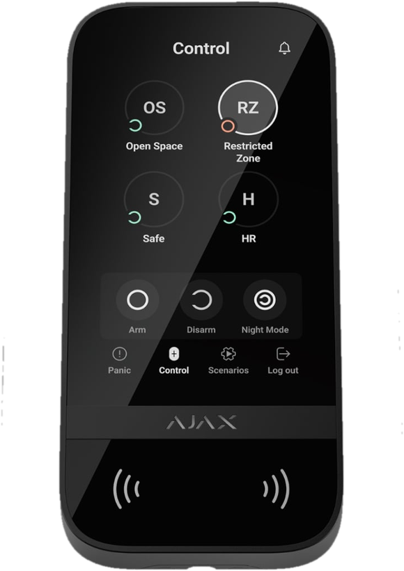 Ajax Bedienteil mit Touchscreen